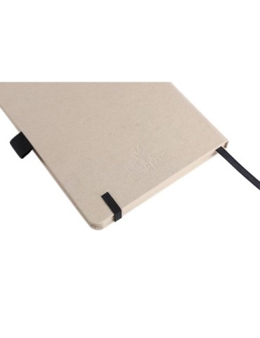 Carnet A5 personnalisé  en canne à sucre Friedrich Matières : carton Couleurs : noir marquage laser ultra précis