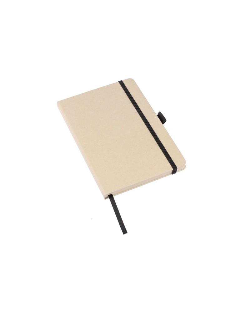 Carnet A5 personnalisé  en canne à sucre Friedrich Matières : carton Couleurs : noir objet promotionnel éco-responsable