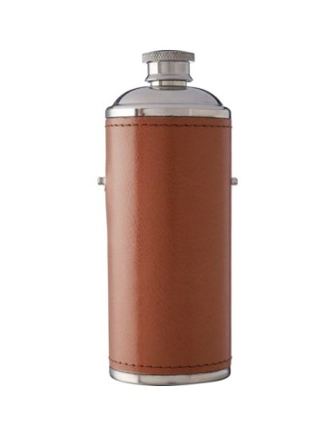 Gourde personnalisée de 230 ml en acier inoxydable recyclé - Brock Matières : acier inoxydable Couleurs : brun goodies publicita