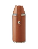 Gourde personnalisée de 230 ml en acier inoxydable recyclé - Brock Matières : acier inoxydable Couleurs : brun livraison express
