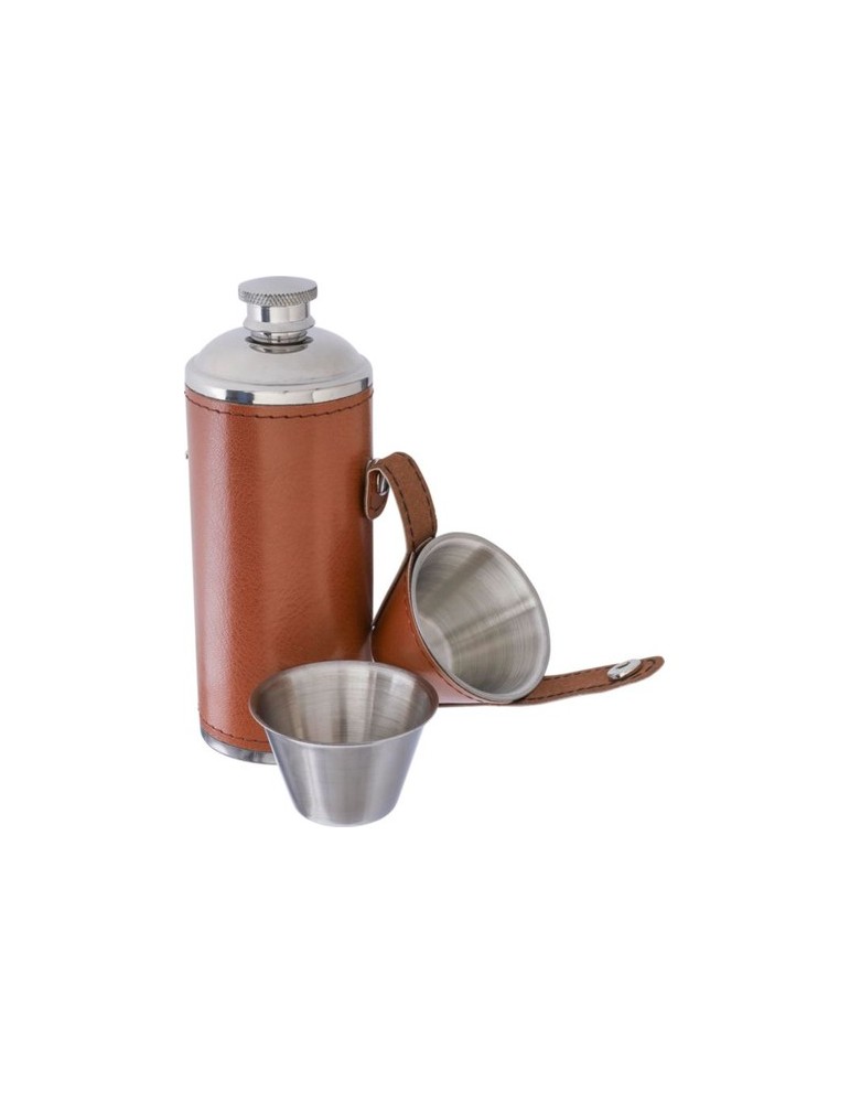 Gourde personnalisée de 230 ml en acier inoxydable recyclé - Brock Matières : acier inoxydable Couleurs : brun objet promotionne