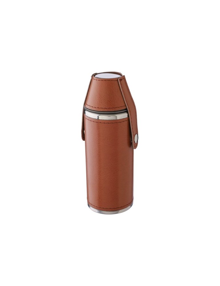 Gourde personnalisée de 230 ml en acier inoxydable recyclé - Brock Matières : acier inoxydable Couleurs : brun cadeau collaborat