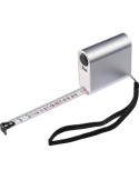 Mètre-ruban publicitaire en aluminium de 3 m Frances Matières : acier Couleurs : noir goodies personnalisé en stock