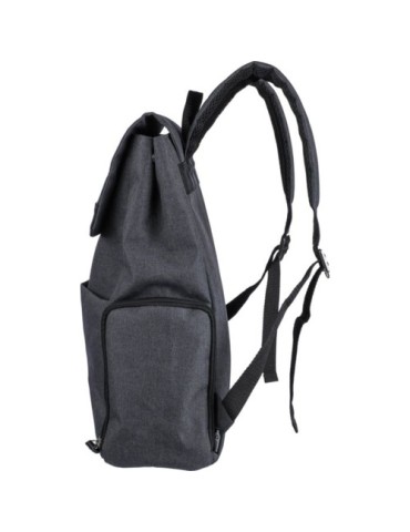 Sac à dos personnalisé en polyester 600D pour ordinateur portable 15'' Dennis Matières : polyester Couleurs : noir marquage lase