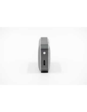 Enceinte sans fil portable publicitaire Nano Pro Brandcharger Matières : aluminium Couleurs : argenté impression haute définitio
