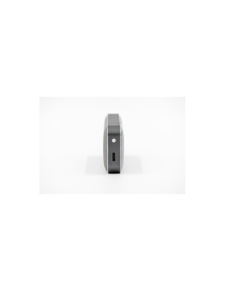 Enceinte sans fil portable publicitaire Nano Pro Brandcharger Matières : aluminium Couleurs : argenté impression haute définitio