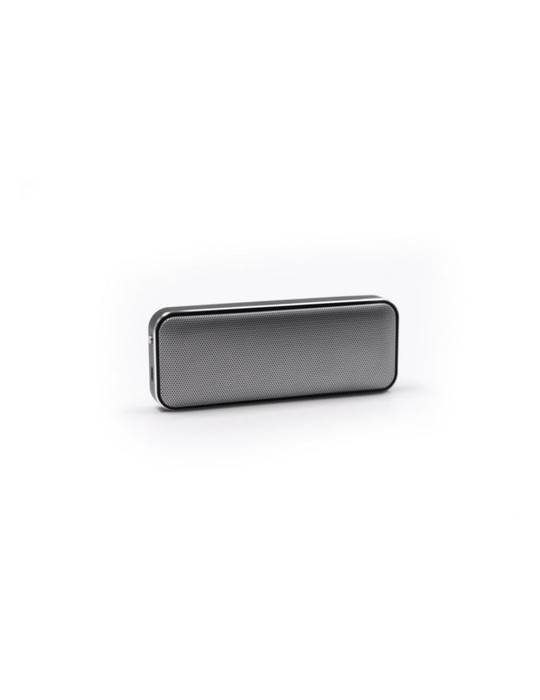 Enceinte sans fil portable publicitaire Nano Pro Brandcharger Matières : aluminium Couleurs : argenté accessoire événementiel un