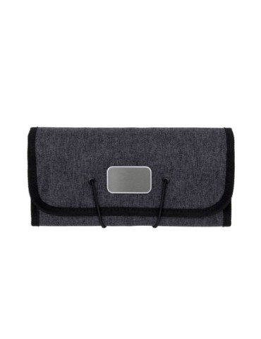 Portefeuille personnalisé Folio Brandcharger Matières : polyester Couleurs : gris goodies publicitaire événementiel