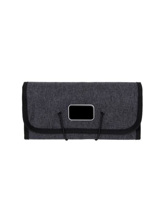 Portefeuille personnalisé Folio Brandcharger Matières : polyester Couleurs : gris impression haute définition