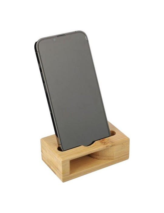 Support personnalisé en bambou pour téléphone Albert Matières : bambou Couleurs : brun