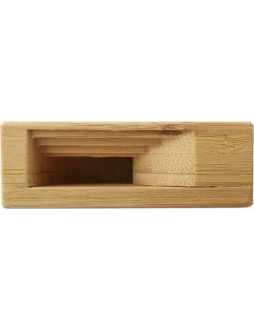 Support personnalisé en bambou pour téléphone Albert Matières : bambou Couleurs : brun marquage laser ultra précis