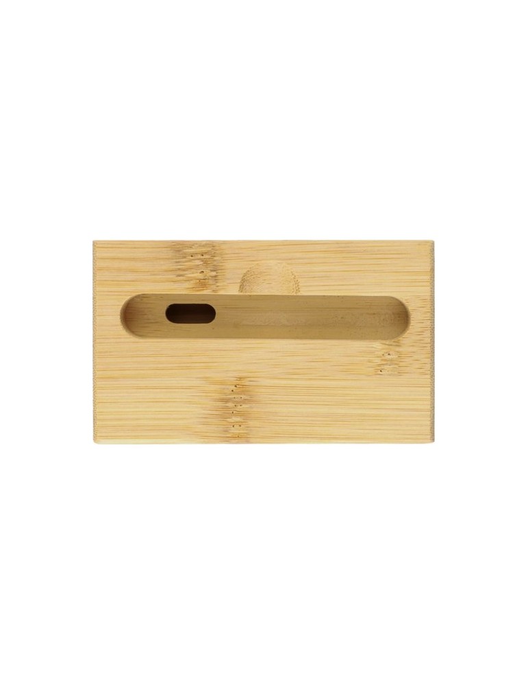 Support personnalisé en bambou pour téléphone Albert Matières : bambou Couleurs : brun cadeau client original