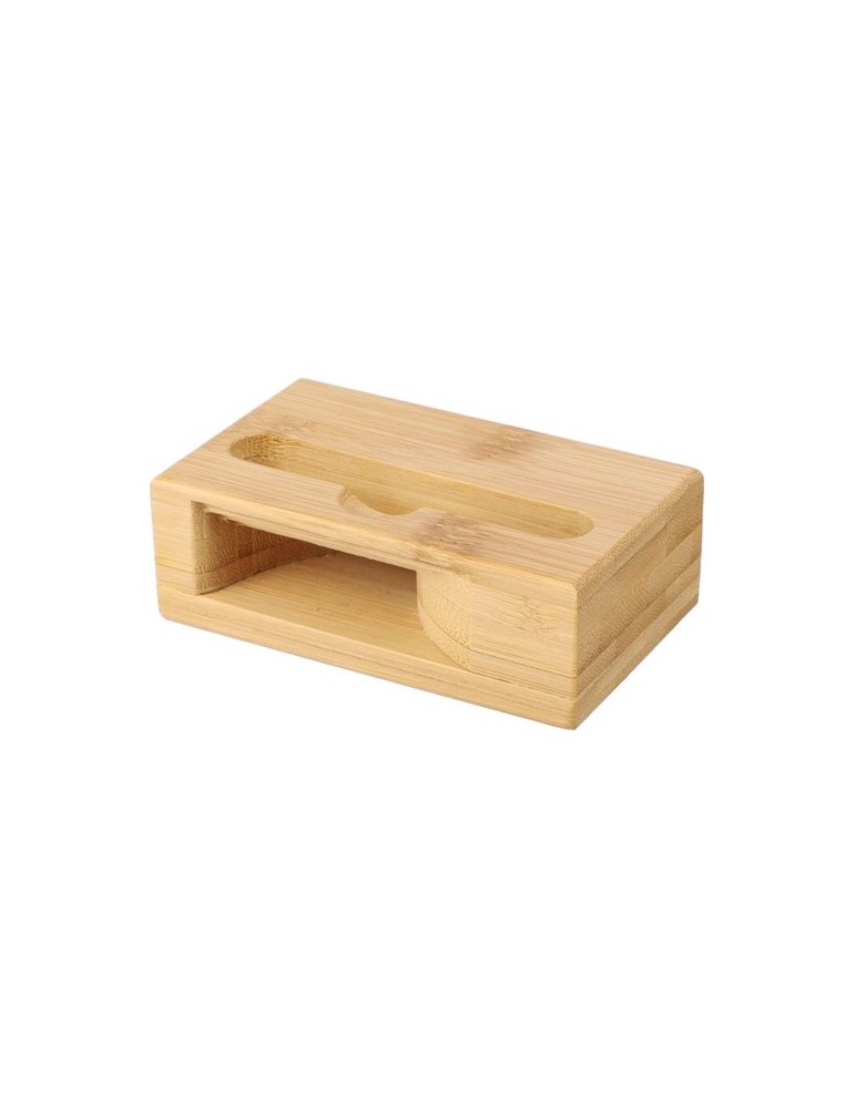 Support personnalisé en bambou pour téléphone Albert Matières : bambou Couleurs : brun objet publicitaire robuste