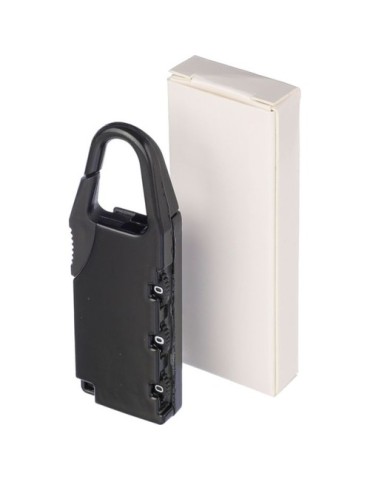 Cadenas à combinaison personnalisé en zinc April Matières : alliage de zinc Couleurs : noir objet promotionnel éco-responsable
