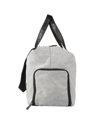 Sac de sport  en polyester 600D recyclé Desmond Matières : PU Couleurs : gris clair goodies publicitaire événementiel