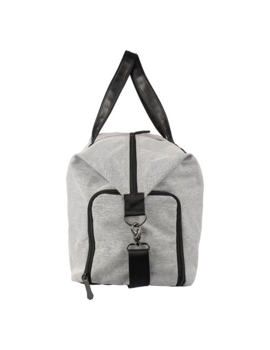 Sac de sport  en polyester 600D recyclé Desmond Matières : PU Couleurs : gris clair impression haute définition