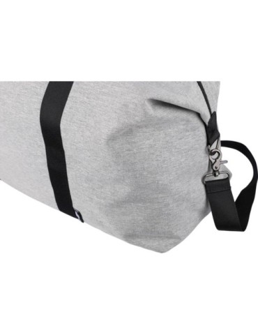 Sac de sport  en polyester 600D recyclé Desmond Matières : PU Couleurs : gris clair impression logo haute qualité