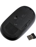 Souris optique sans fil en ABS personnalisée Eileen Matières : bambou Couleurs : noir cadeau entreprise pas cher