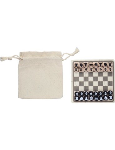 Jeu d'échecs et de dames en bois Hank