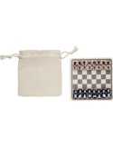 Jeu d'échecs et de dames en bois personnalisé Hank Matières : bois Couleurs : brun