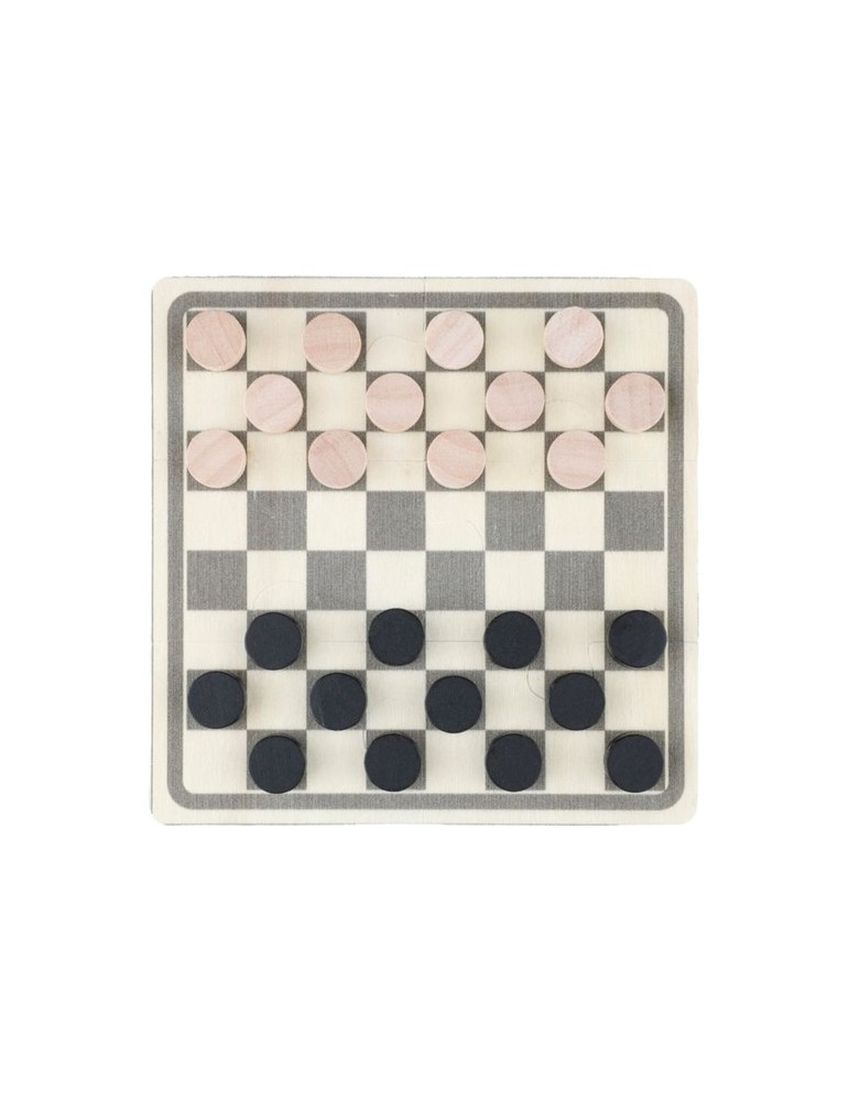 Jeu d'échecs et de dames en bois Hank