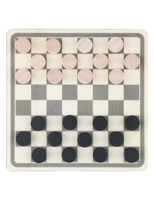 Jeu d'échecs et de dames en bois Hank