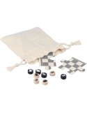 Jeu d'échecs et de dames en bois personnalisé Hank Matières : bois Couleurs : brun cadeau collaborateur premium