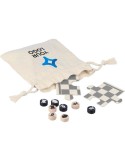 Jeu d'échecs et de dames en bois personnalisé Hank Matières : bois Couleurs : brun personnalisation rapide en France