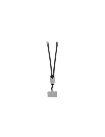 Câble de chargement personnalisé Brandcharger avec bracelet lanyard, batterie sans fil  Evopad Matières : nylon Couleurs : gun g
