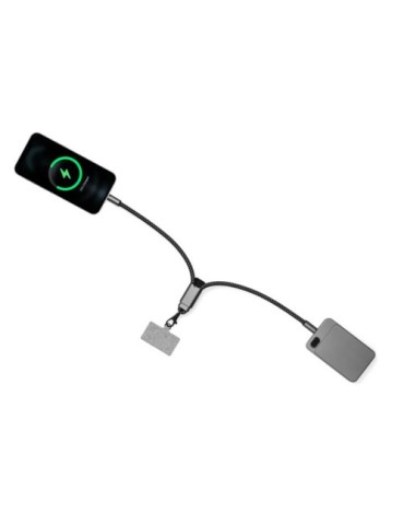 Câble de chargement personnalisé Brandcharger avec bracelet lanyard, batterie sans fil  Evopad Matières : nylon Couleurs : gun i
