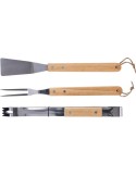 Set de barbecue  Kaitlyn Matières : bois Couleurs : brun personnalisable avec votre logo