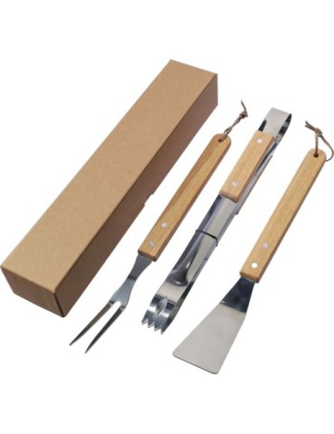 Set de barbecue  Kaitlyn Matières : bois Couleurs : brun goodies publicitaire événementiel