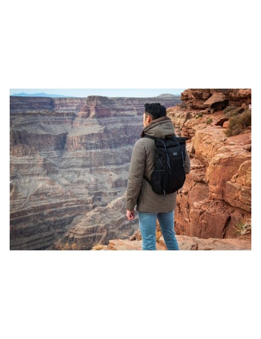 Sac à dos roll-top personnalisé Venturer de Brandcharger Matières : polyester Couleurs : noir personnalisable avec votre logo