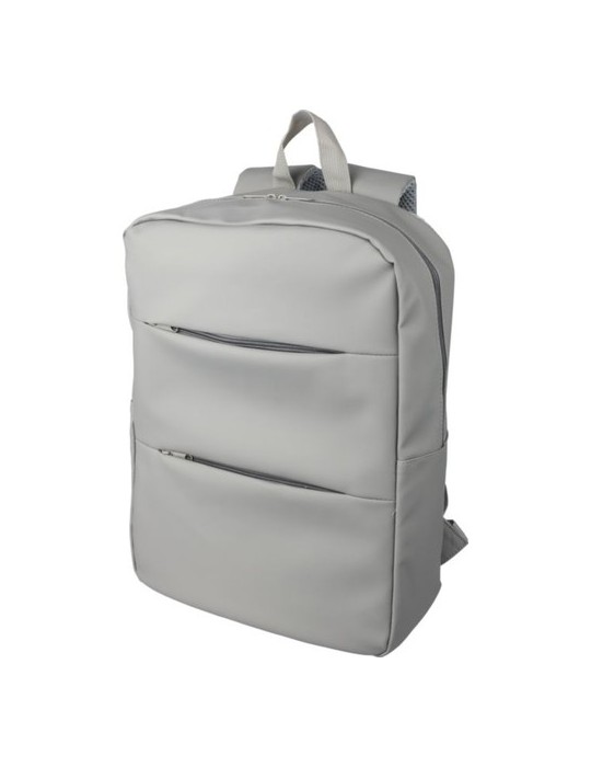 Sac à dos  porte-ordinateur 15'' en PU Felicia Matières : polyester Couleurs : gris personnalisable avec votre logo