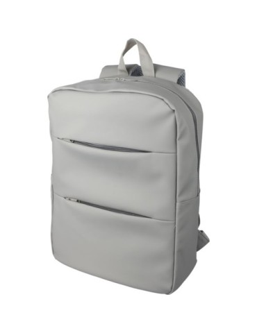 Sac à dos  porte-ordinateur 15'' en PU Felicia Matières : polyester Couleurs : gris goodies publicitaire événementiel
