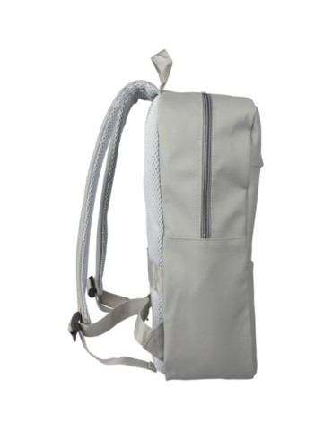 Sac à dos  porte-ordinateur 15'' en PU Felicia Matières : polyester Couleurs : gris marquage laser ultra précis