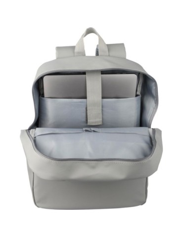 Sac à dos  porte-ordinateur 15'' en PU Felicia Matières : polyester Couleurs : gris objet promotionnel éco-responsable