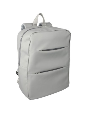 Sac à dos  porte-ordinateur 15'' en PU Felicia Matières : polyester Couleurs : gris cadeau client original