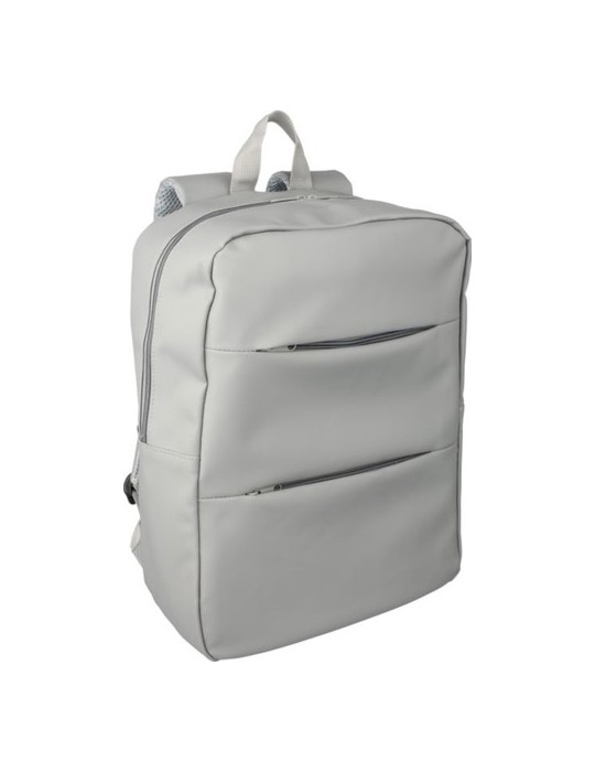 Sac à dos  porte-ordinateur 15'' en PU Felicia Matières : polyester Couleurs : gris cadeau client original