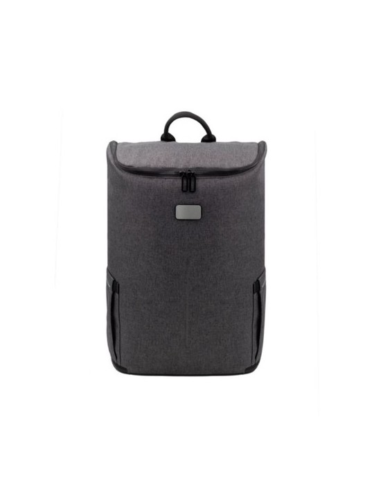Sac à dos publicitaire  porte-ordinateur 15'' en PU Marco Polo Matières : polyester Couleurs : gris