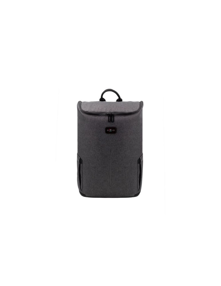 Sac à dos publicitaire  porte-ordinateur 15'' en PU Marco Polo Matières : polyester Couleurs : gris cadeau entreprise pas cher