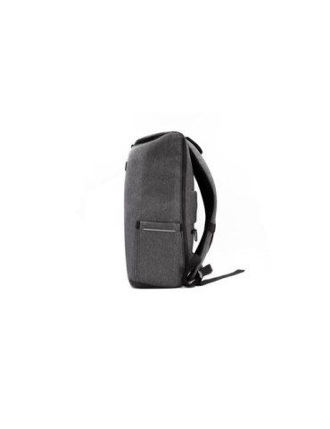 Sac à dos publicitaire  porte-ordinateur 15'' en PU Marco Polo Matières : polyester Couleurs : gris objet promotionnel éco-respo