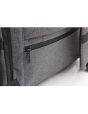 Sac à dos publicitaire  porte-ordinateur 15'' en PU Marco Polo Matières : polyester Couleurs : gris cadeau collaborateur premium