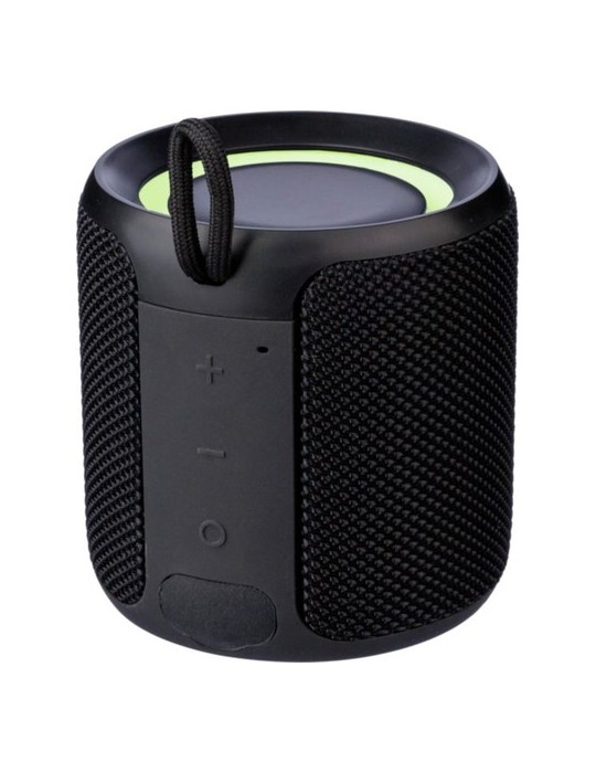 Enceinte sans fil  d'extérieur en ABS recyclé - Lloyd Matières : ABS recyclé Couleurs : noir marquage couleur éclatante