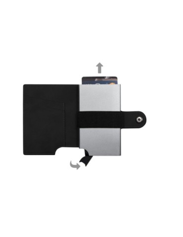 Portefeuille personnalisé Wally Porto et câble de charge  en nylon 35 W Jacob Matières : aluminium Couleurs : noir 2