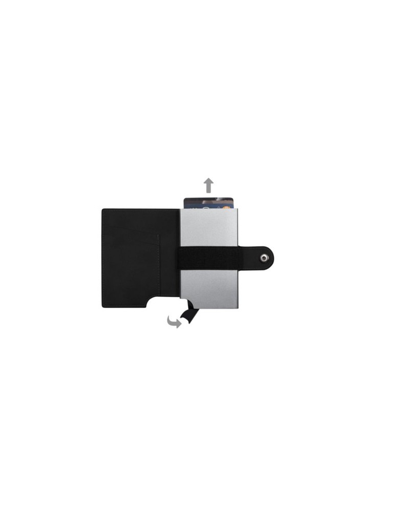 Portefeuille personnalisé Wally Porto et câble de charge  en nylon 35 W Jacob Matières : aluminium Couleurs : noir personnalisab