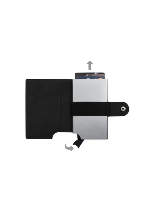Portefeuille personnalisé Wally Porto et câble de charge  en nylon 35 W Jacob Matières : aluminium Couleurs : noir personnalisab