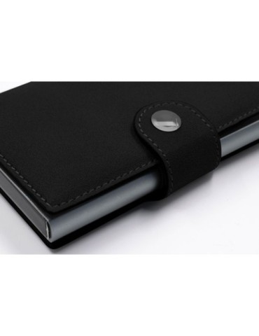 Portefeuille personnalisé Wally Porto et câble de charge  en nylon 35 W Jacob Matières : aluminium Couleurs : noir cadeau entrep