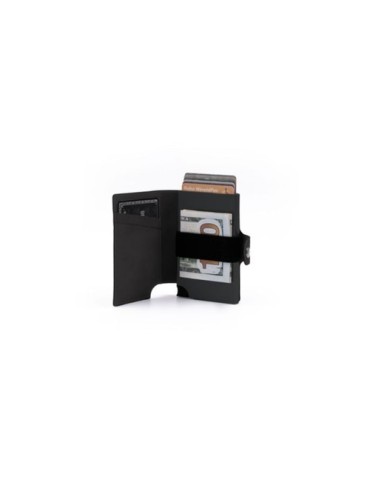 Portefeuille personnalisé Wally Porto et câble de charge  en nylon 35 W Jacob Matières : aluminium Couleurs : noir impression ha