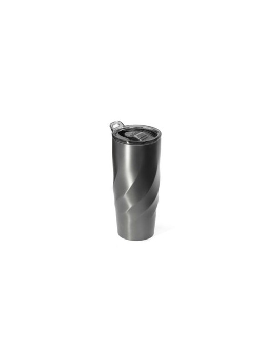 Mug nomade pliable  en acier inoxydable Calix XL Brandcharger Matières : acier inoxydable Couleurs : gun objet promotionnel éco-